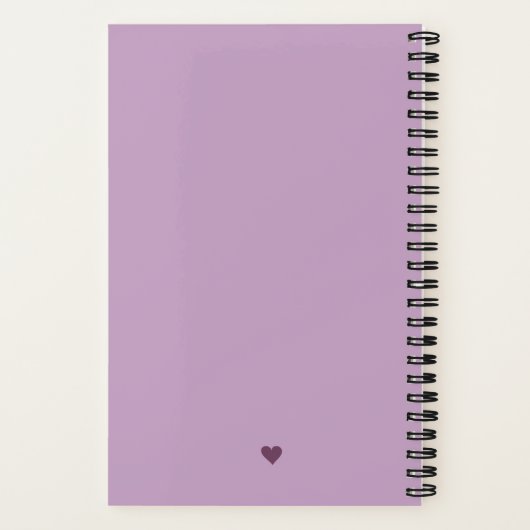 Schönes Lavender Inspiration-Zitat-Notebook Notizblock (Rückseite)