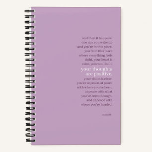 Schönes Lavender Inspiration-Zitat-Notebook Notizblock