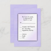 Schönes Lavender Menü Wahl Hochzeit RSVP (Vorne/Hinten)