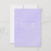Schönes Lavender Menü Wahl Hochzeit RSVP Karte (Rückseite)