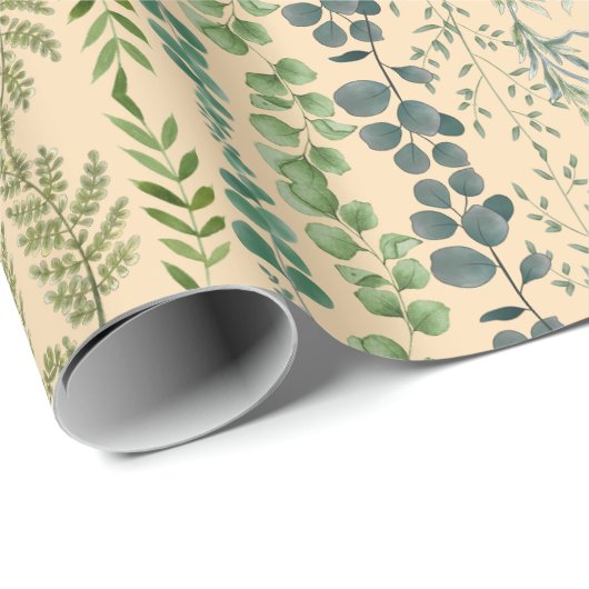 Schönes Leaf Geschenkpapier (Rolleneckpunkt)