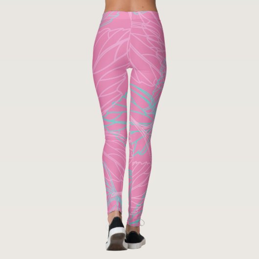 Schönes Leaf-Muster Leggings (Rückseite)