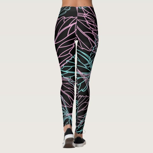 Schönes Leaf-Muster Leggings (Rückseite)