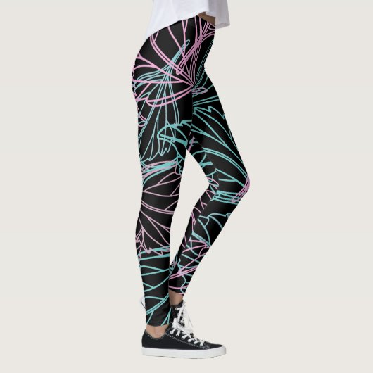 Schönes Leaf-Muster Leggings (Rechts)