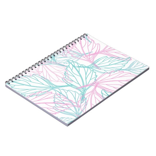 Schönes Leaf-Muster Notizblock (Linke Seite)