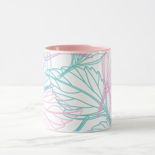 Schönes Leaf-Muster Tasse (Zentrum)