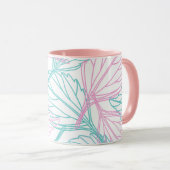 Schönes Leaf-Muster Tasse (VorderseiteRechts)