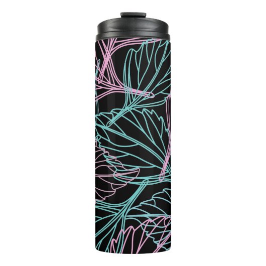 Schönes Leaf-Muster Thermosbecher (Vorderseite)