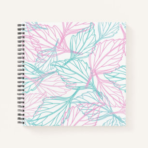 Schönes Leaf-MusterNotebook Notizblock