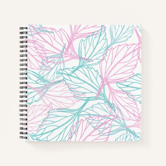 Schönes Leaf-MusterNotebook Notizblock (Vorderseite)