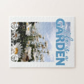 Schönes Leben ist ein Garden Quote Sky Blue Daisie Puzzle (Horizontal)