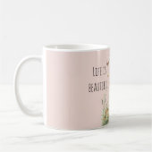 Schönes Leben Pfirsich Schmetterlinge Kaffeetasse (Links)