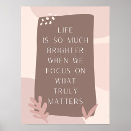 Schönes Lebensangebot im Boho-Stil Poster