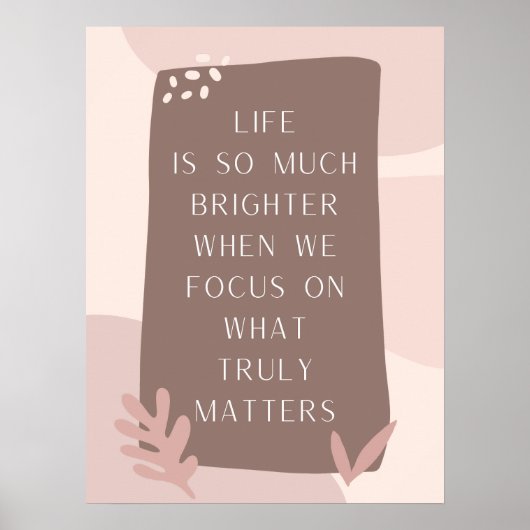 Schönes Lebensangebot im Boho-Stil Poster (Vorne)