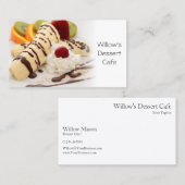 Schönes, leckeres Dessert Café - Visitenkarte (Vorne/Hinten)