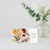 Schönes, leckeres Dessert Café - Visitenkarte (Stehend Vorderseite)