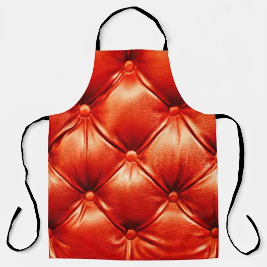 Schönes Ledersofa mit Knöpfen Schürze (Vorderseite)