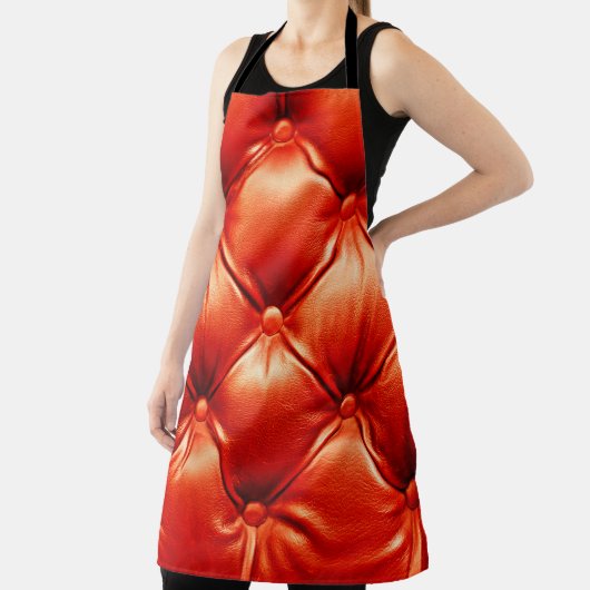 Schönes Ledersofa mit Knöpfen Schürze (InSitu)