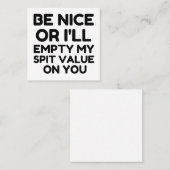 Schönes leeres Springventil Quadratische Visitenkarte (Vorne/Hinten)