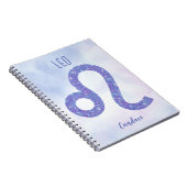 Schönes Leo Astrologie Zeichen Personalisiert Lila Notizblock (Rechte Seite)
