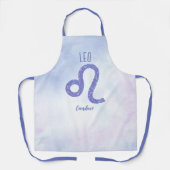 Schönes Leo Astrologie Zeichen Personalisiert Lila Schürze (Vorderseite)