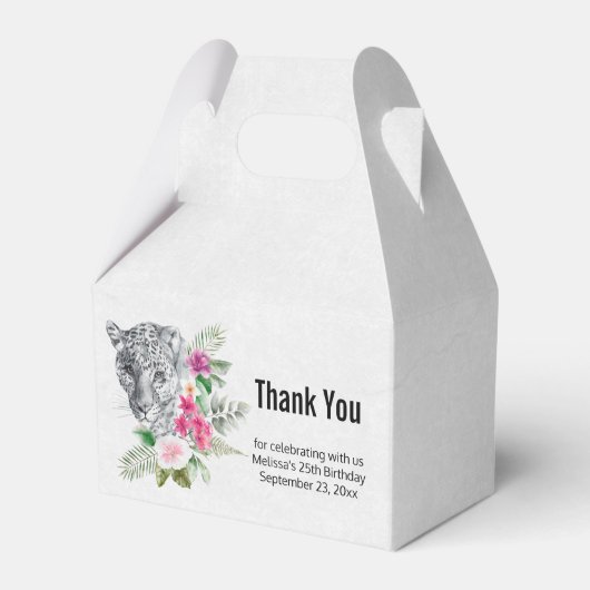 Schönes Leopard Head Portrait in Wasserfarbe Geschenkschachtel (Vorderseite)