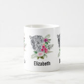 Schönes Leopard Head Portrait in Wasserfarbe Kaffeetasse (Mittel)