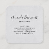 Schönes Leopard Head Portrait in Wasserfarbe Quadratische Visitenkarte (Rückseite)