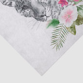 Schönes Leopard Head Portrait in Wasserfarbe Seidenpapier (Ausschnitt)