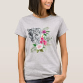 Schönes Leopard Head Portrait in Wasserfarbe T-Shirt (Vorderseite)