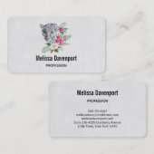 Schönes Leopard Head Portrait in Wasserfarbe Visitenkarte (Vorne/Hinten)