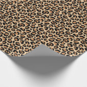 Schönes Leopard Print Weihnachtswrapping Papier Geschenkpapier (Ecke)