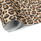 Schönes Leopard Print Weihnachtswrapping Papier Geschenkpapier (Rolleneckpunkt)
