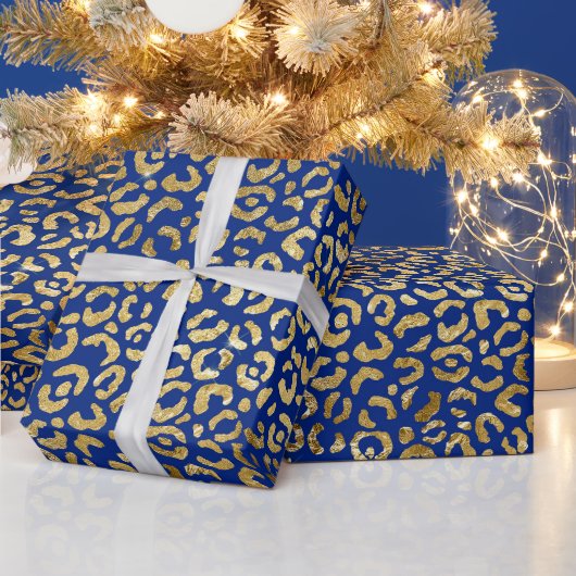 Schönes Leopard Print Weihnachtswrapping Papier Geschenkpapier (Feiertage)