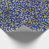 Schönes Leopard Print Weihnachtswrapping Papier Geschenkpapier (Ecke)