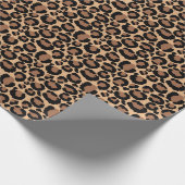 Schönes Leopard Print Weihnachtswrapping Papier Geschenkpapier (Ecke)