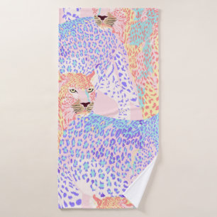 Schönes Leopard Seamless Musterbeispiel Ar Badehandtuch