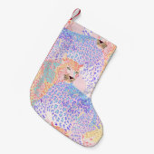 Schönes Leopard Seamless Musterbeispiel Ar Kleiner Weihnachtsstrumpf (Vorderansicht (hängend))