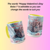 Schönes Leopardendesign für den Valentinstag Tasse
