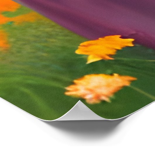 Schönes Lesbisches Paar im Bereich der Blume Poster (Ecke)