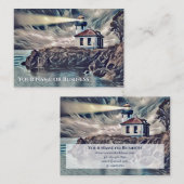 Schönes Leuchtturm Digitale Kunst Malerei Visitenkarte (Vorne/Hinten)