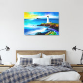 Schönes Leuchtturm Landschaft Christliche Kunst Leinwanddruck (Insitu (Schlafzimmer))