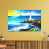 Schönes Leuchtturm Landschaft Christliche Kunst Leinwanddruck (Insitu (Wohnzimmer))