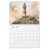 Schönes Leuchtturm Wasserfarbe 12 Monate Kalender (Mär 2026)