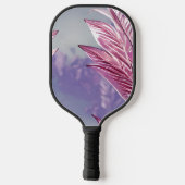 Schönes, lichtdurchlässiges rosa Leaf-Muster Pickleball Schläger (Rückseite)