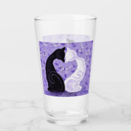 Schönes Liebe Glass Cat Couple Glas
