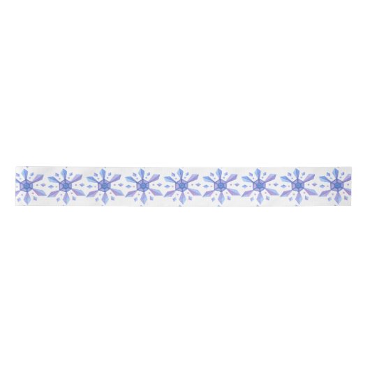 Schönes Light Blue Star Design Satinband (Vorderseite)