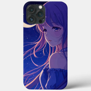 Schönes Lila Anime Girl Case-Mate iPhone Hülle