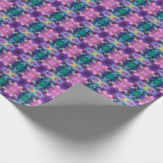 Schönes lila aquamarin geschenkpapier (Ecke)