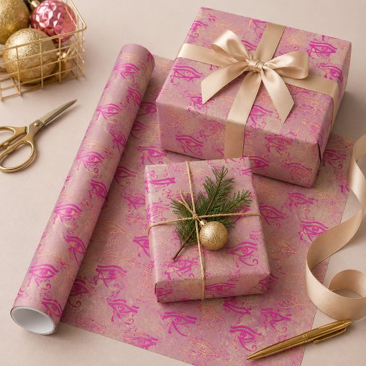 Schönes Lila Auge am Horus Geschenkpapier